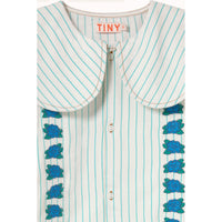 Tiny Cottons Light Cyan Mini Blue Flowers Dress