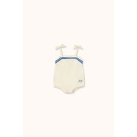 Tiny Cottons Off-White Stripes Straps Bodysuit