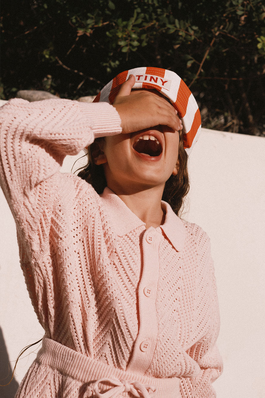 Tiny Cottons Pastel Pink Knitted  Cardigan