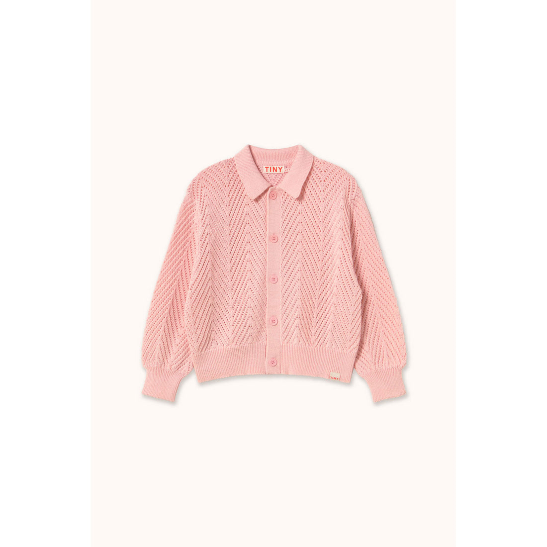Tiny Cottons Pastel Pink Knitted  Cardigan