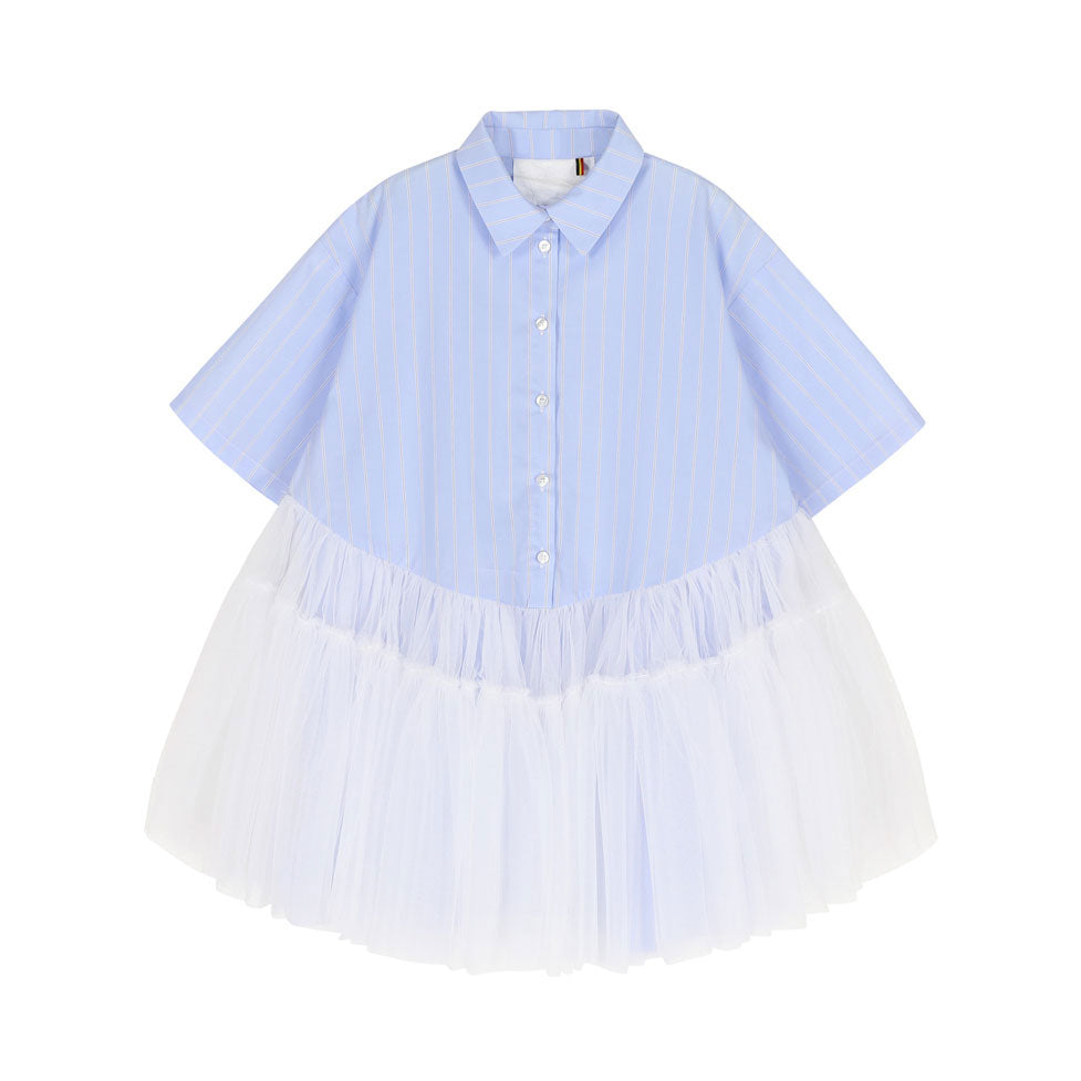 Caroline Bosmans Blue Stripe Dress