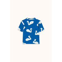 Tiny Cottons Blue Big Swans Swim Tee