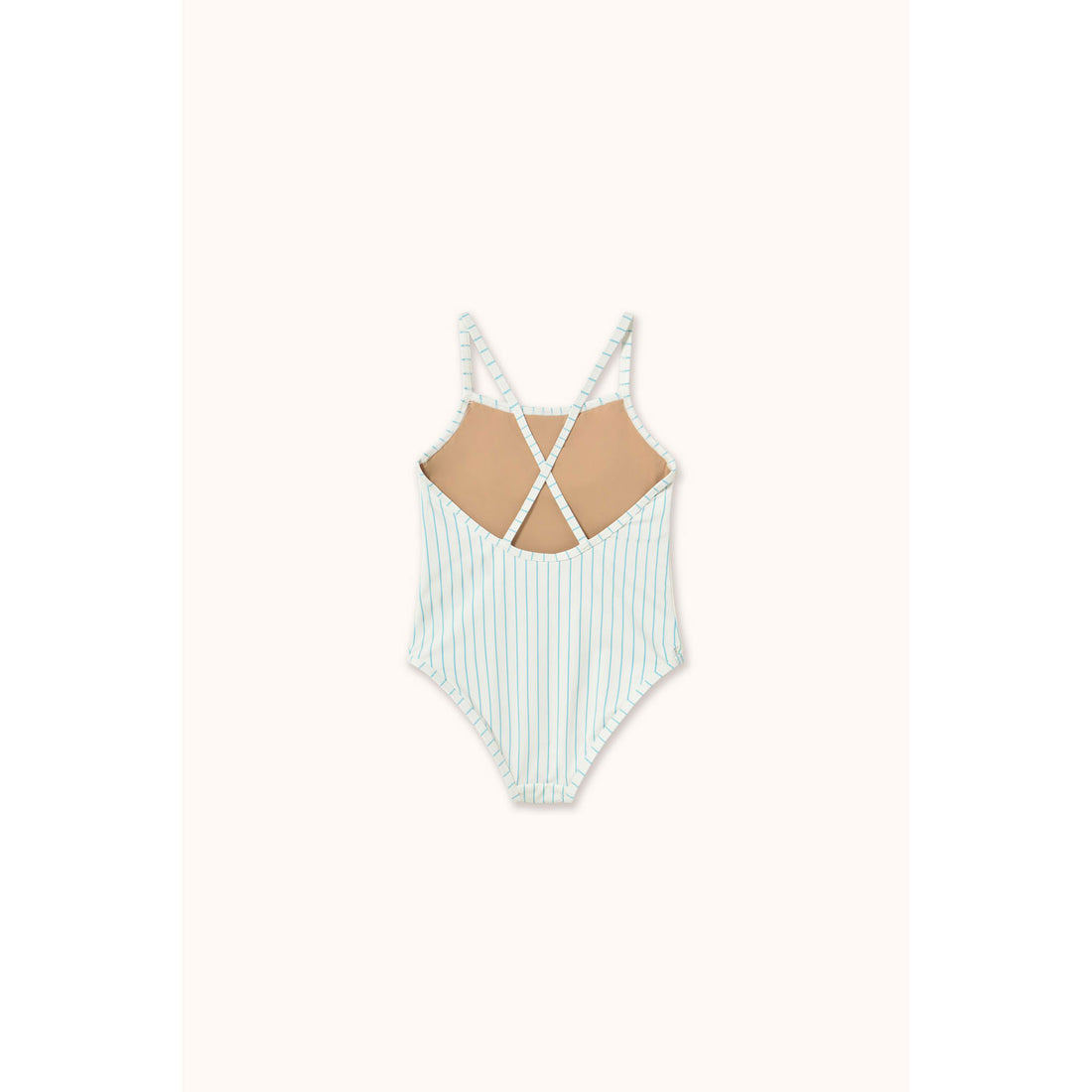 Tiny Cottons Light Cyan  Fine Stripes Swimsuit