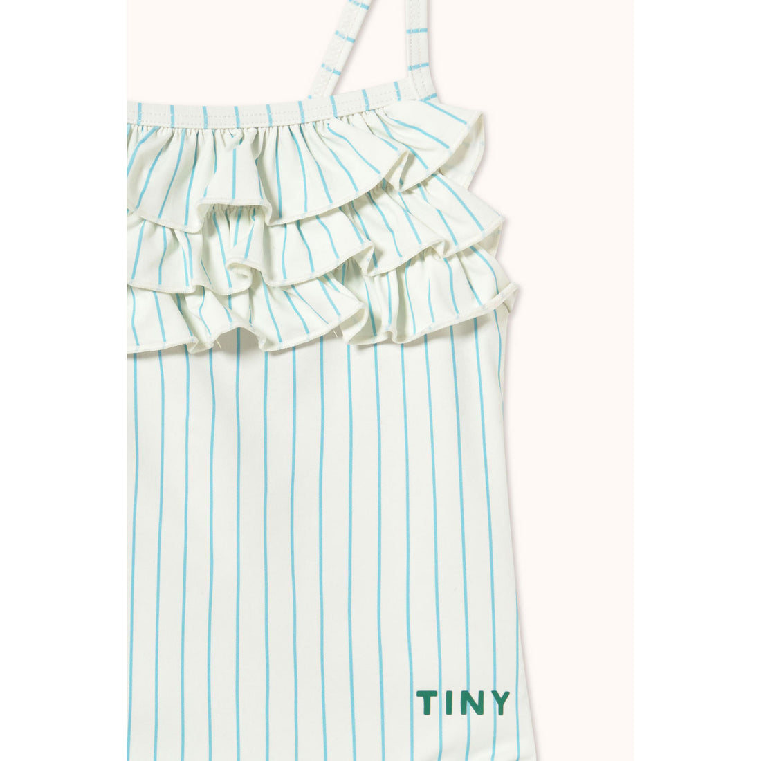 Tiny Cottons Light Cyan  Fine Stripes Swimsuit