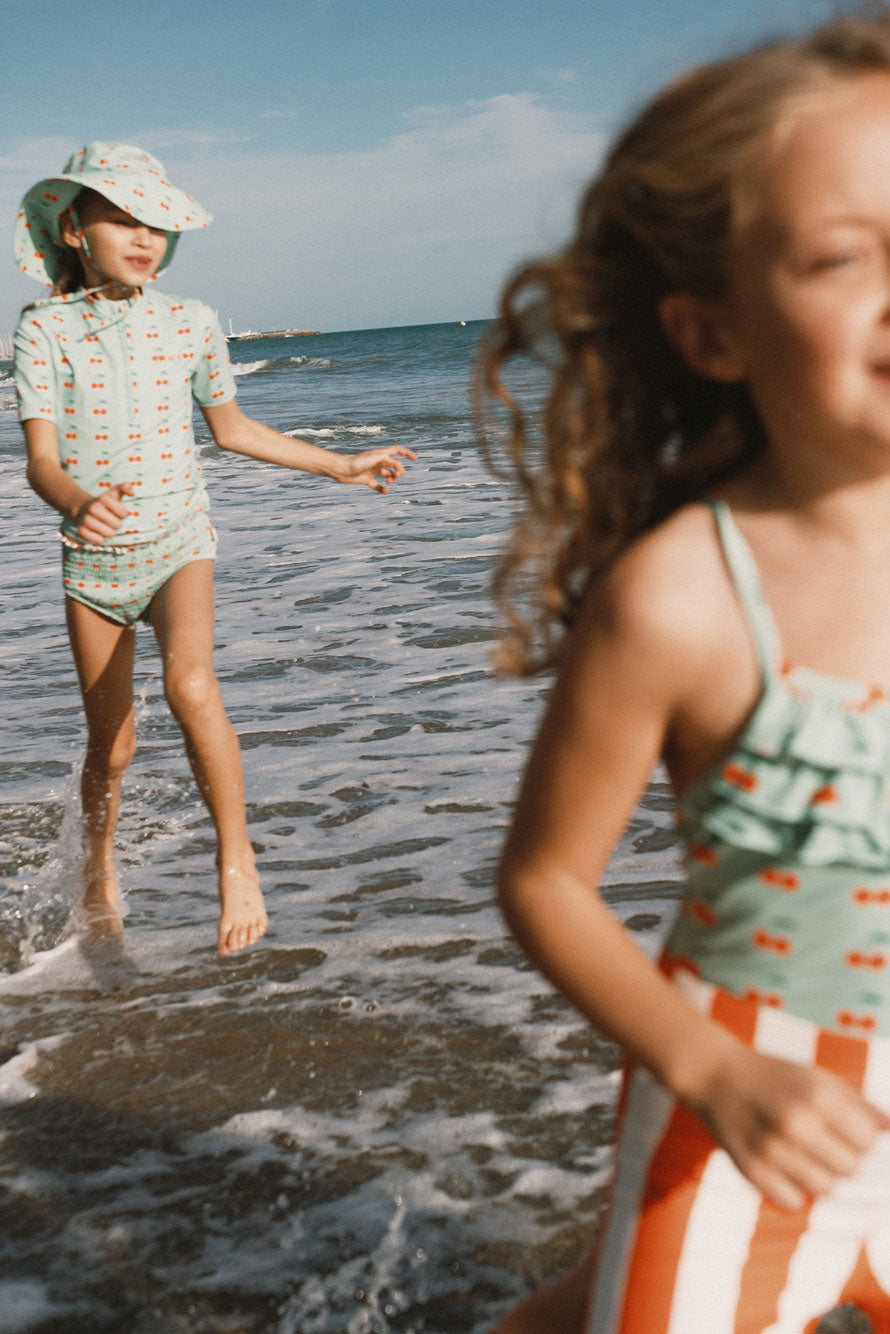 Tiny Cottons Washed Emerald Cherries Swimsuit