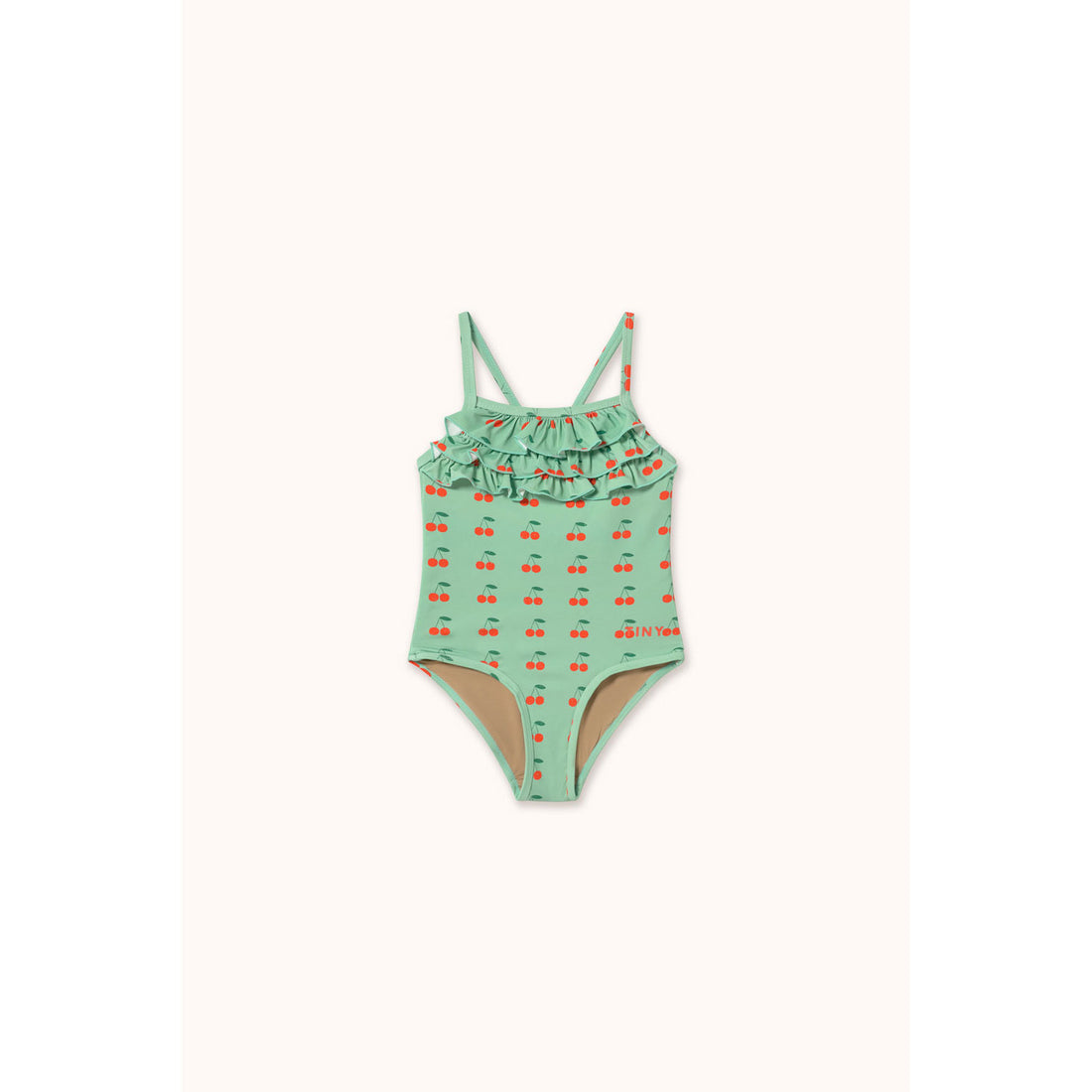 Tiny Cottons Washed Emerald Cherries Swimsuit