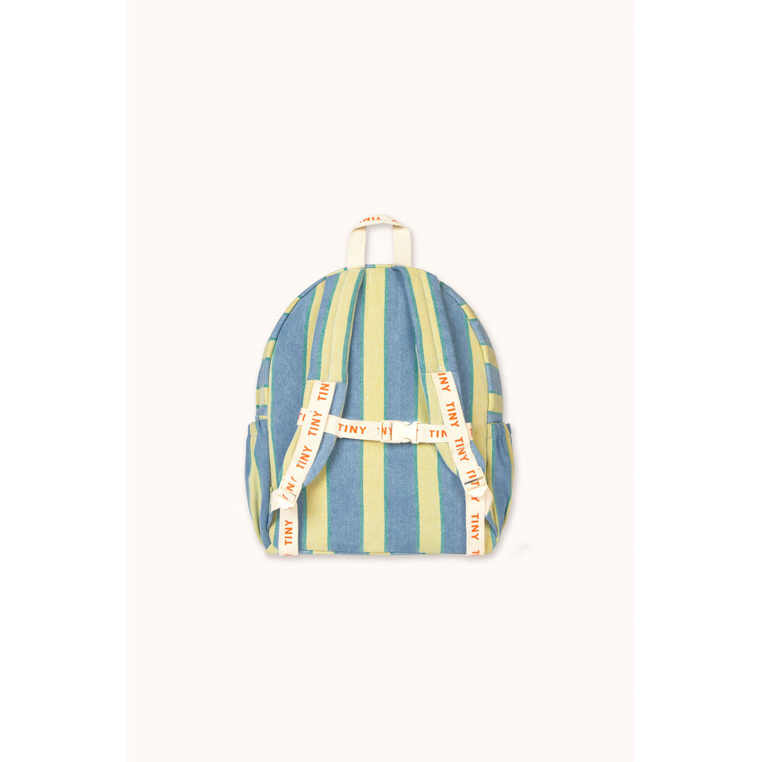 Tiny Cottons Light Wash Denim Retro Stripes Backpack