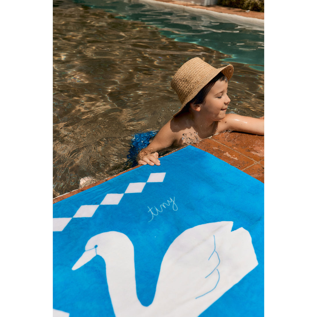 Tiny Cottons Blue Swans Towel