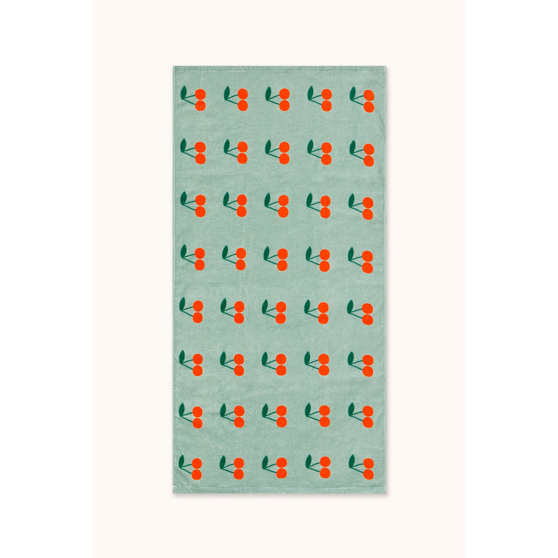 Tiny Cottons Washed Emerald Cherries Towel