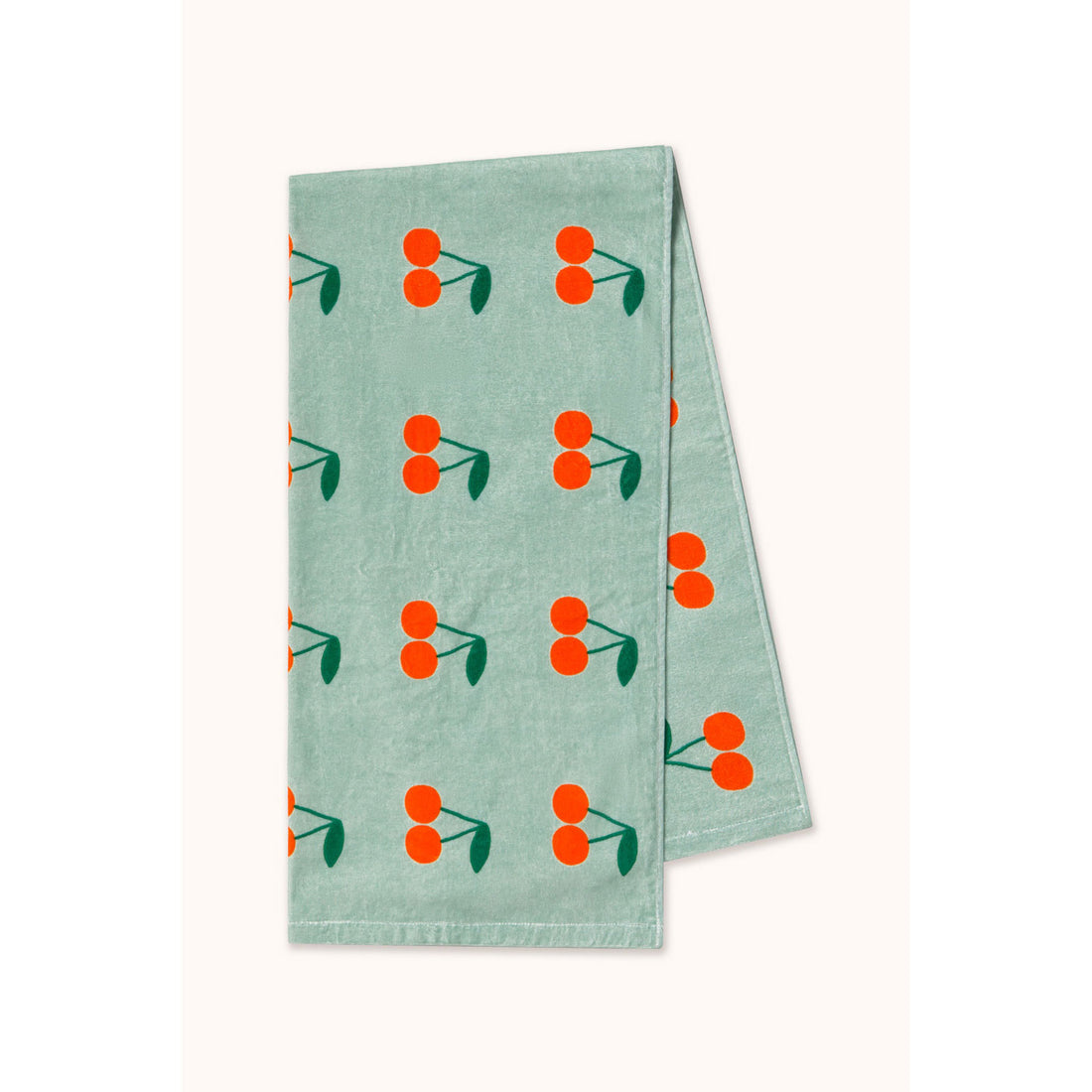 Tiny Cottons Washed Emerald Cherries Towel