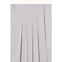 The Tiny Big Sister Blue Grey/Almond Small Check Wrap Skirt
