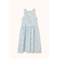 The Tiny Big Sister Off White/Pastel Blue Flowers Dress