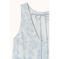 The Tiny Big Sister Off White/Pastel Blue Flowers Dress