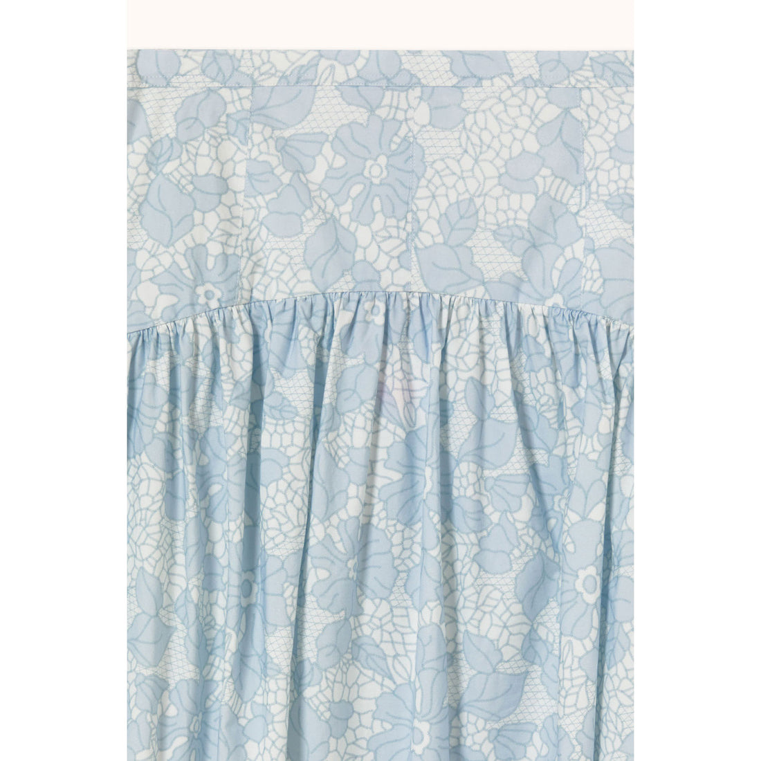 The Tiny Big Sister Off White/Pastel Blue Flowers Skirt