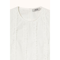 The Tiny Big Sister Off White Frills Top