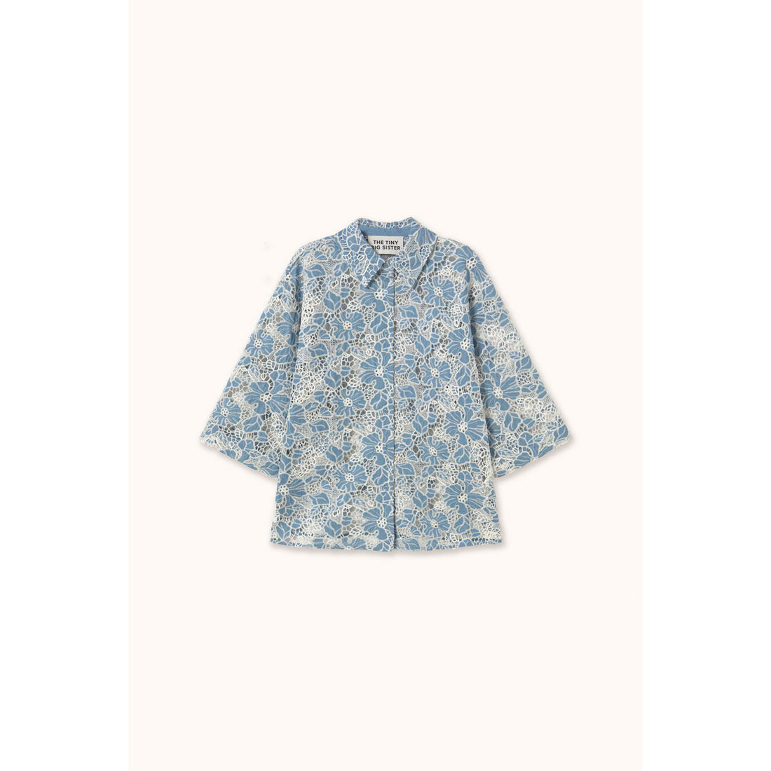 The Tiny Big Sister Grey Lace Shirt