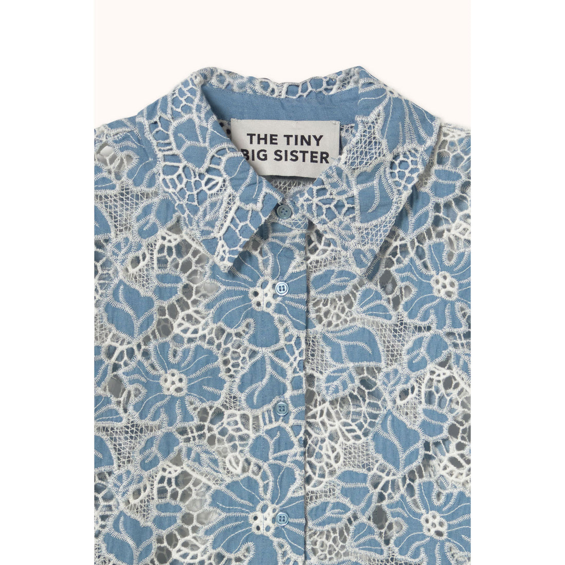 The Tiny Big Sister Grey Lace Shirt