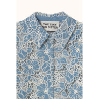 The Tiny Big Sister Grey Lace Shirt