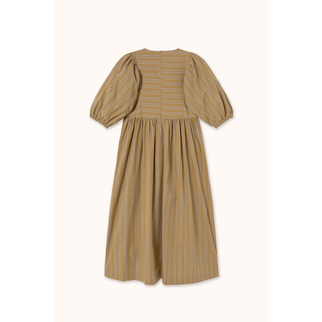 The Tiny Big Sister Light Brown Striped Dress
