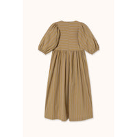 The Tiny Big Sister Light Brown Striped Dress