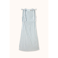 The Tiny Big Sister Ice Blue Retro Stripes Dress