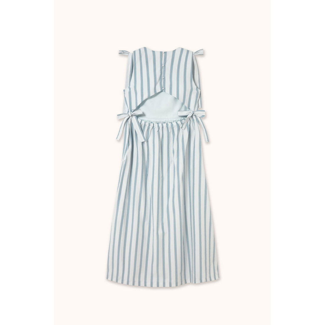 The Tiny Big Sister Ice Blue Retro Stripes Dress