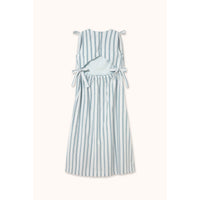 The Tiny Big Sister Ice Blue Retro Stripes Dress