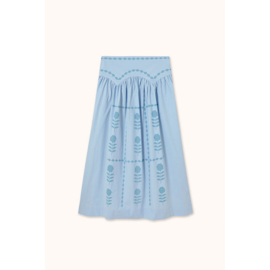 The Tiny Big Sister Blue Flowers Skirt