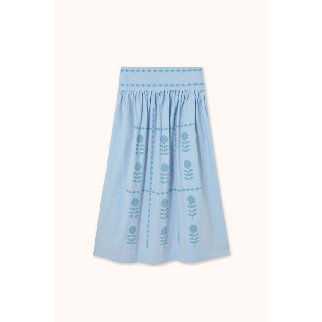 The Tiny Big Sister Blue Flowers Skirt