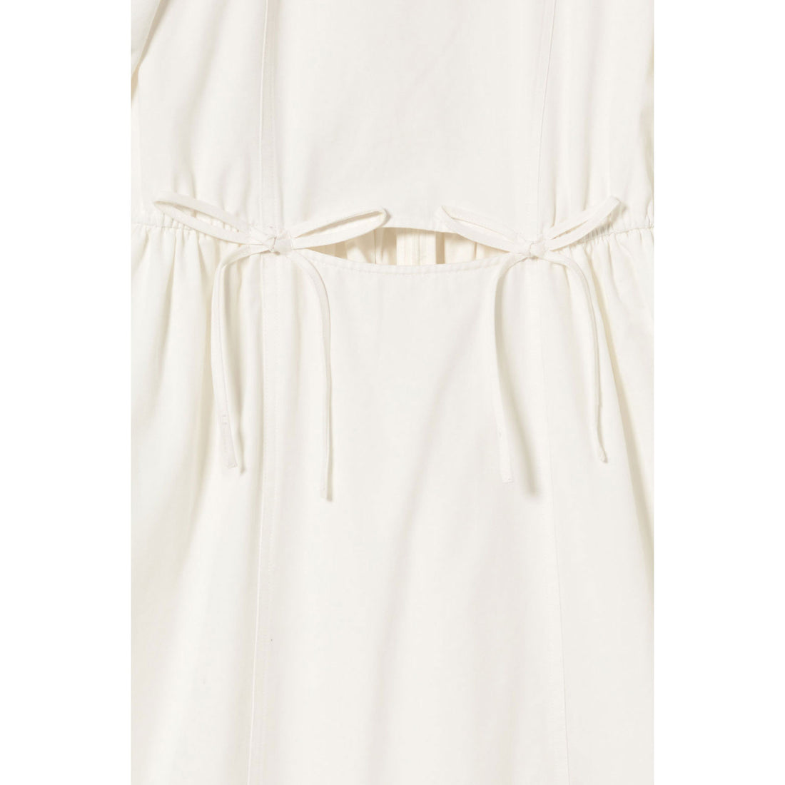 The Tiny Big Sister Off White Puff Sleeves Midi Dress