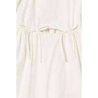 The Tiny Big Sister Off White Puff Sleeves Midi Dress