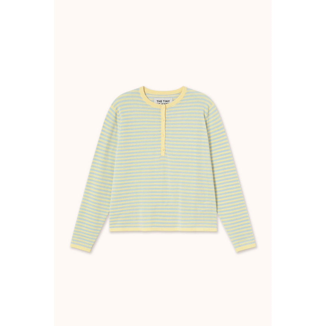 The Tiny Big Sister Dusty Yellow/Pretty Blue Striped Top