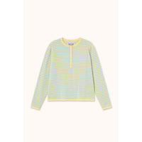 The Tiny Big Sister Dusty Yellow/Pretty Blue Striped Top