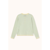 The Tiny Big Sister Dusty Yellow/Pretty Blue Striped Top