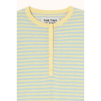 The Tiny Big Sister Dusty Yellow/Pretty Blue Striped Top