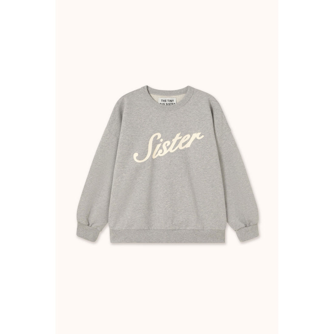 The Tiny Big Sister Light Grey Heather Sister Sweatshirt