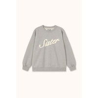 The Tiny Big Sister Light Grey Heather Sister Sweatshirt
