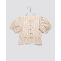 Little Cotton Clothes Straw Check Florrie Blouse