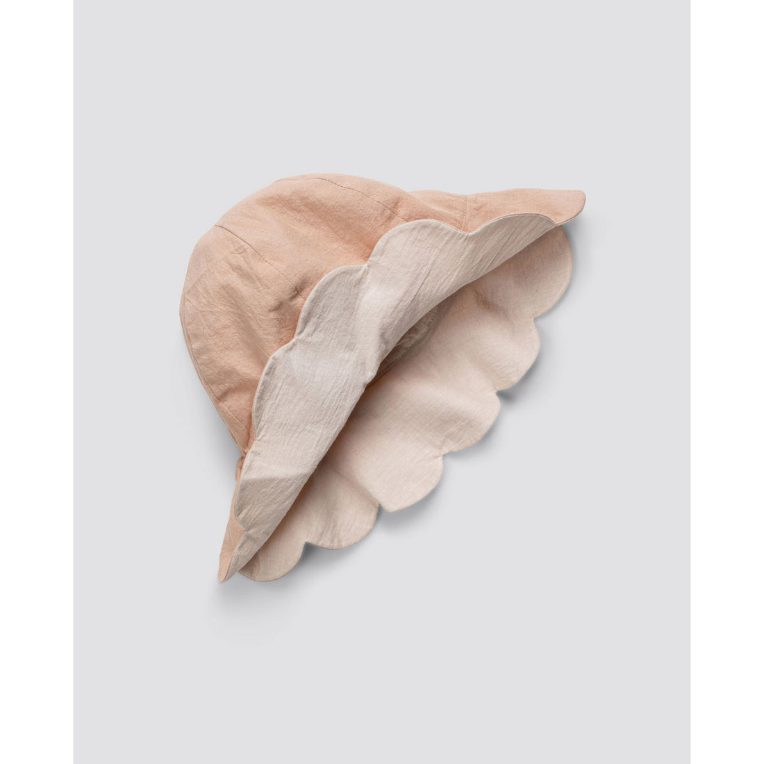 Little Cotton Clothes Shell/Powder Scalloped Hat