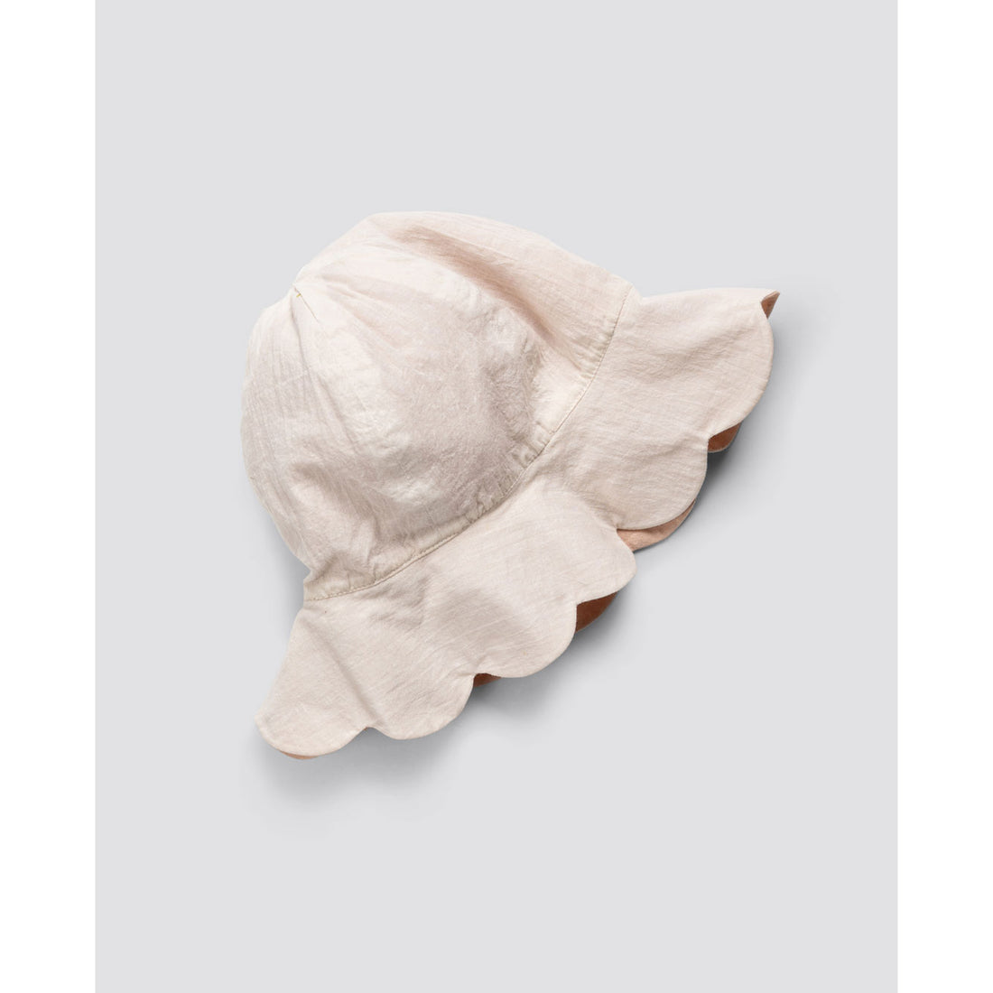 Little Cotton Clothes Shell/Powder Scalloped Hat