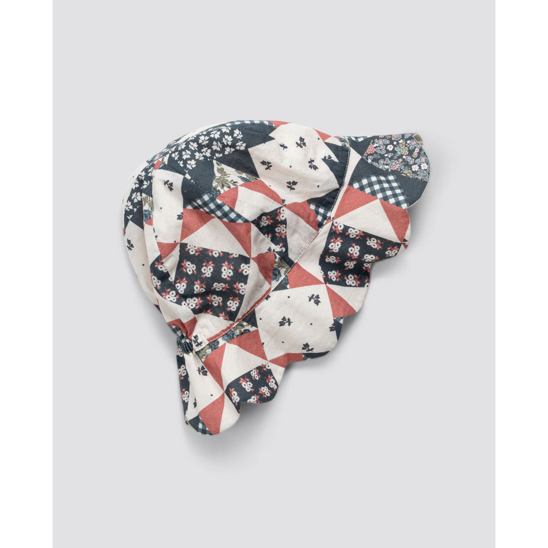 Little Cotton Clothes Patchwork Floral Scalloped Hat
