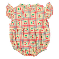 Piupiuchick Light Yellow Cherries All Over Romper