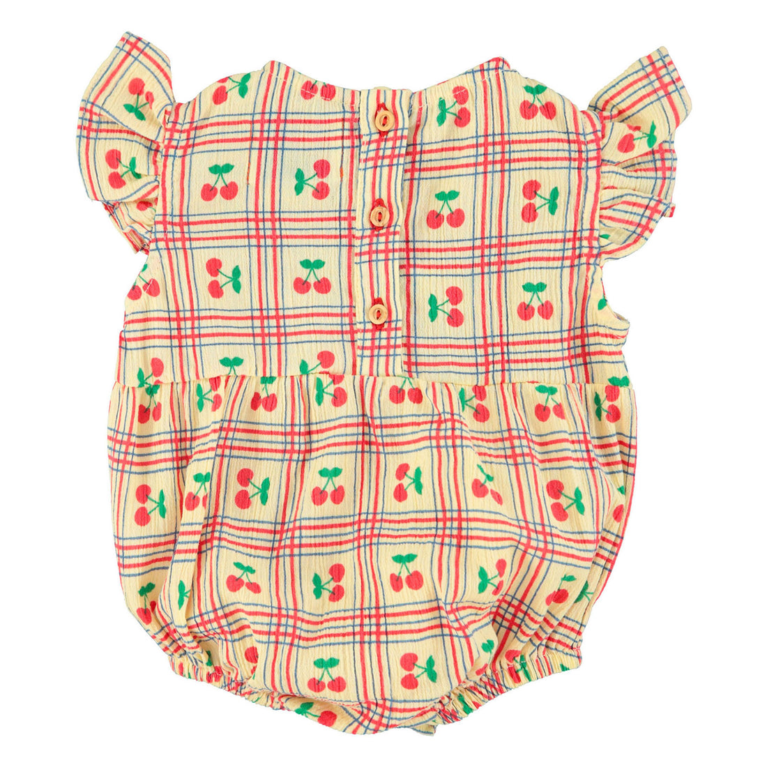 Piupiuchick Light Yellow Cherries All Over Romper