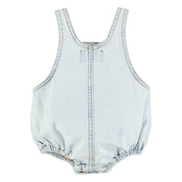Piupiuchick Washed Light Blue Denim Romper