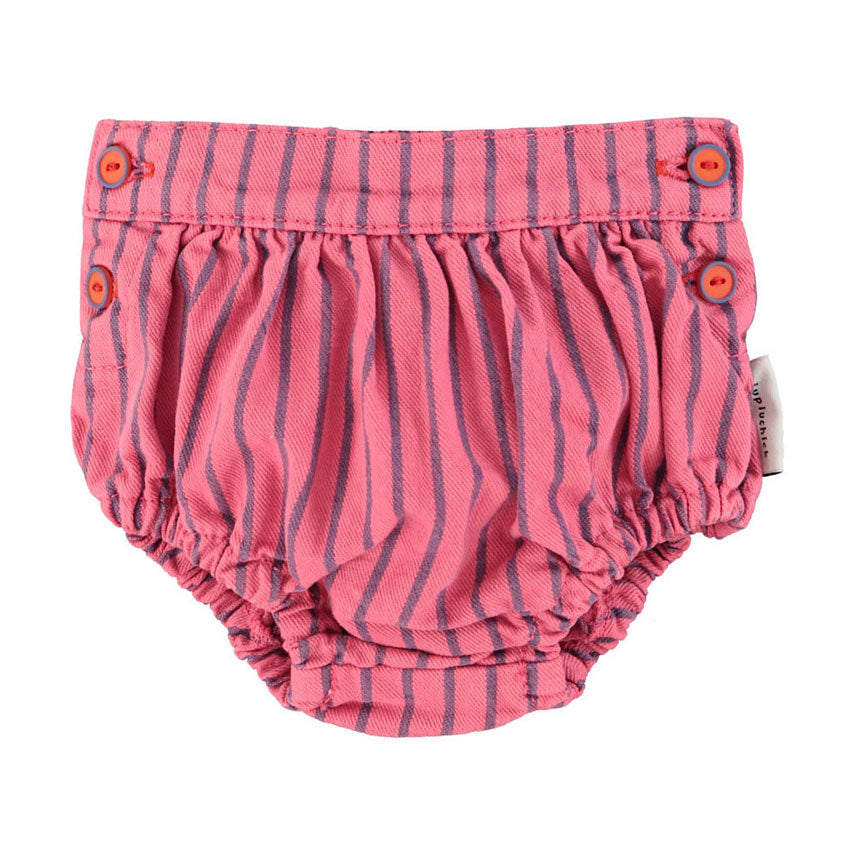 Piupiuchick Pink/Indigo Stripes Baby Shorties