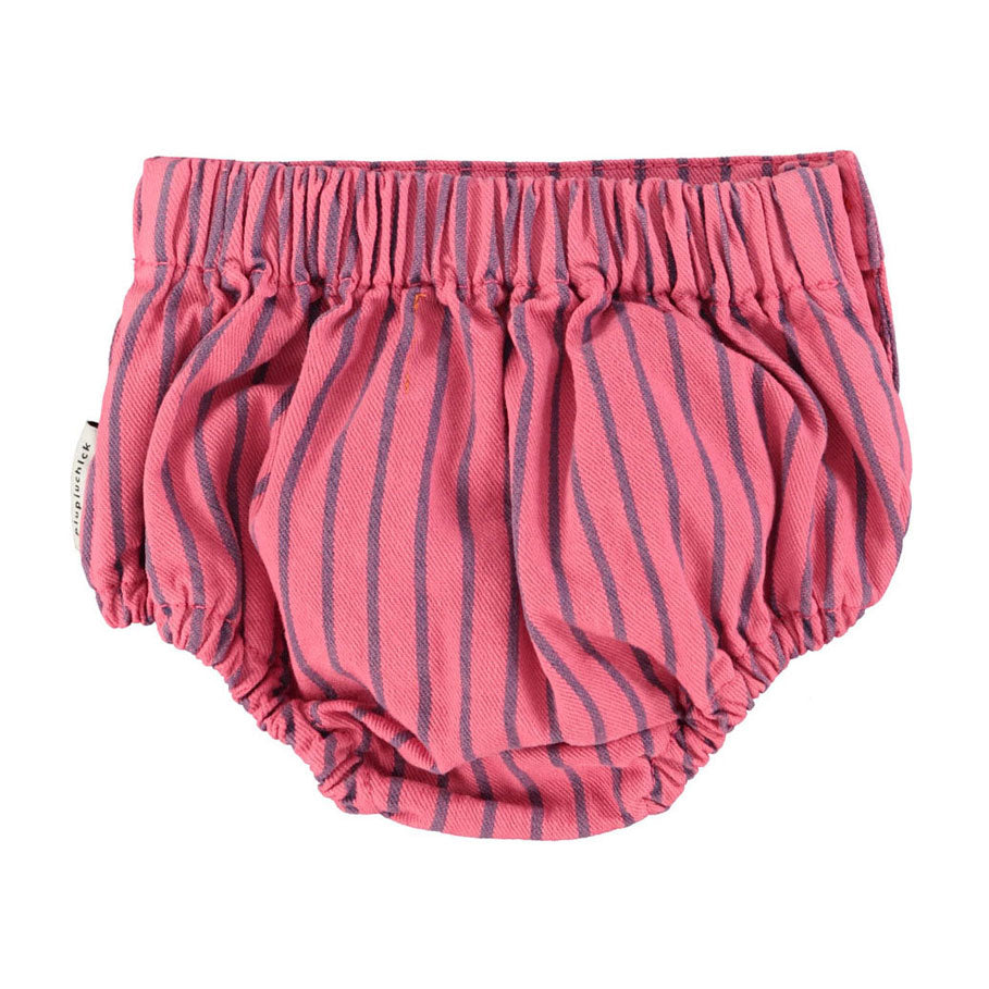 Piupiuchick Pink/Indigo Stripes Baby Shorties