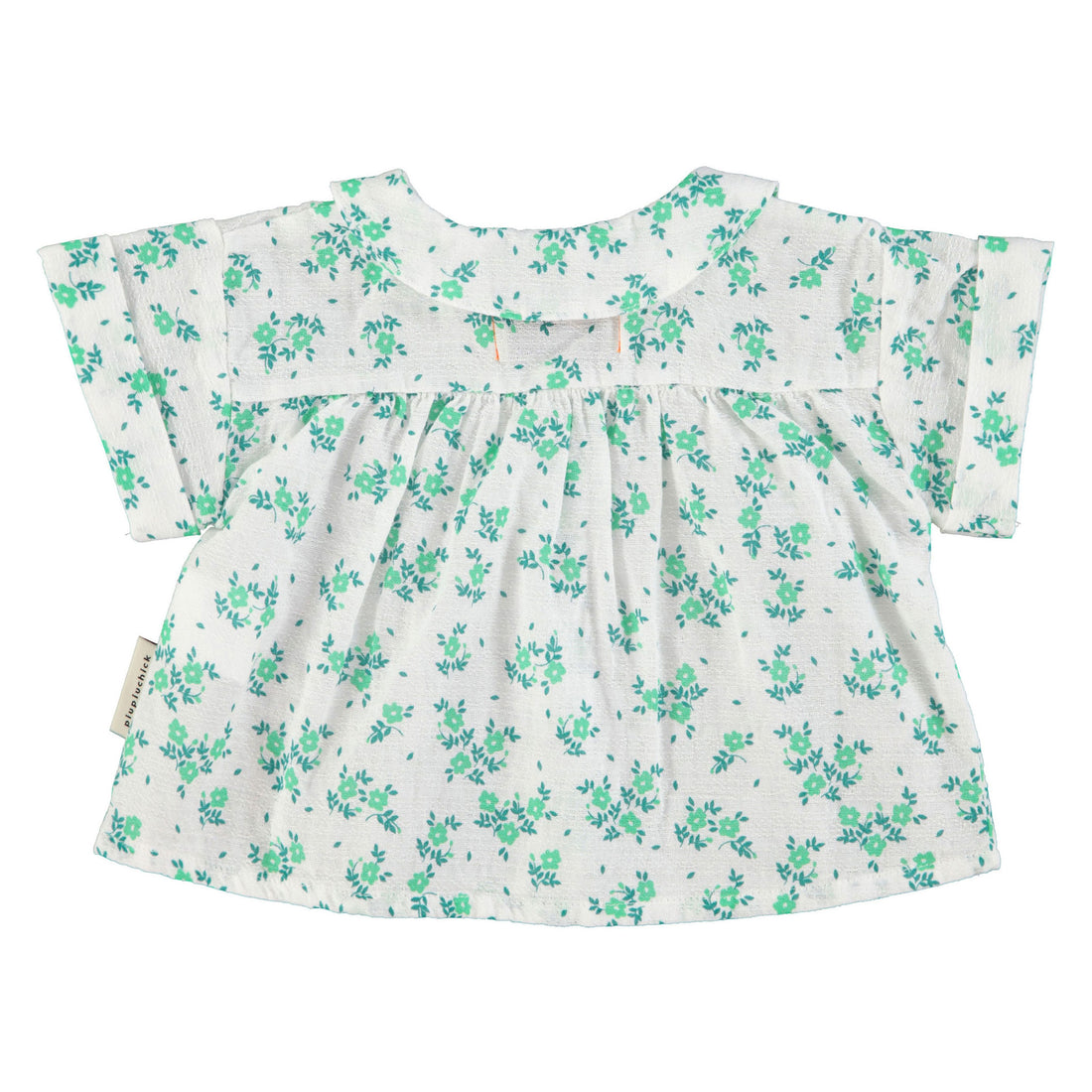 Piupiuchick Ecru/Green Flowers All Over Shirt