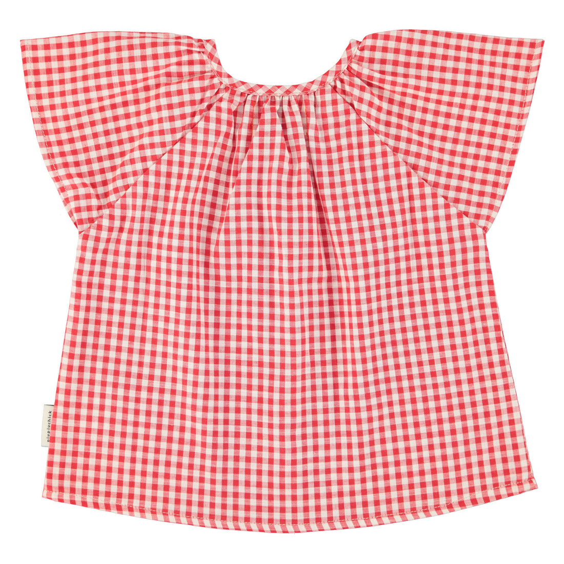 Piupiuchick Red/Ecru Checkered Blouse