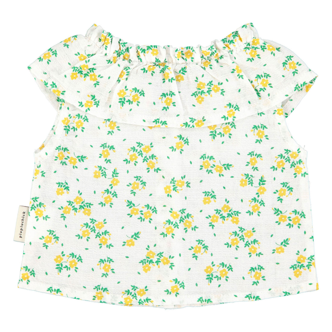 Piupiuchick Ecru/Yellow Flowers All Over Blouse