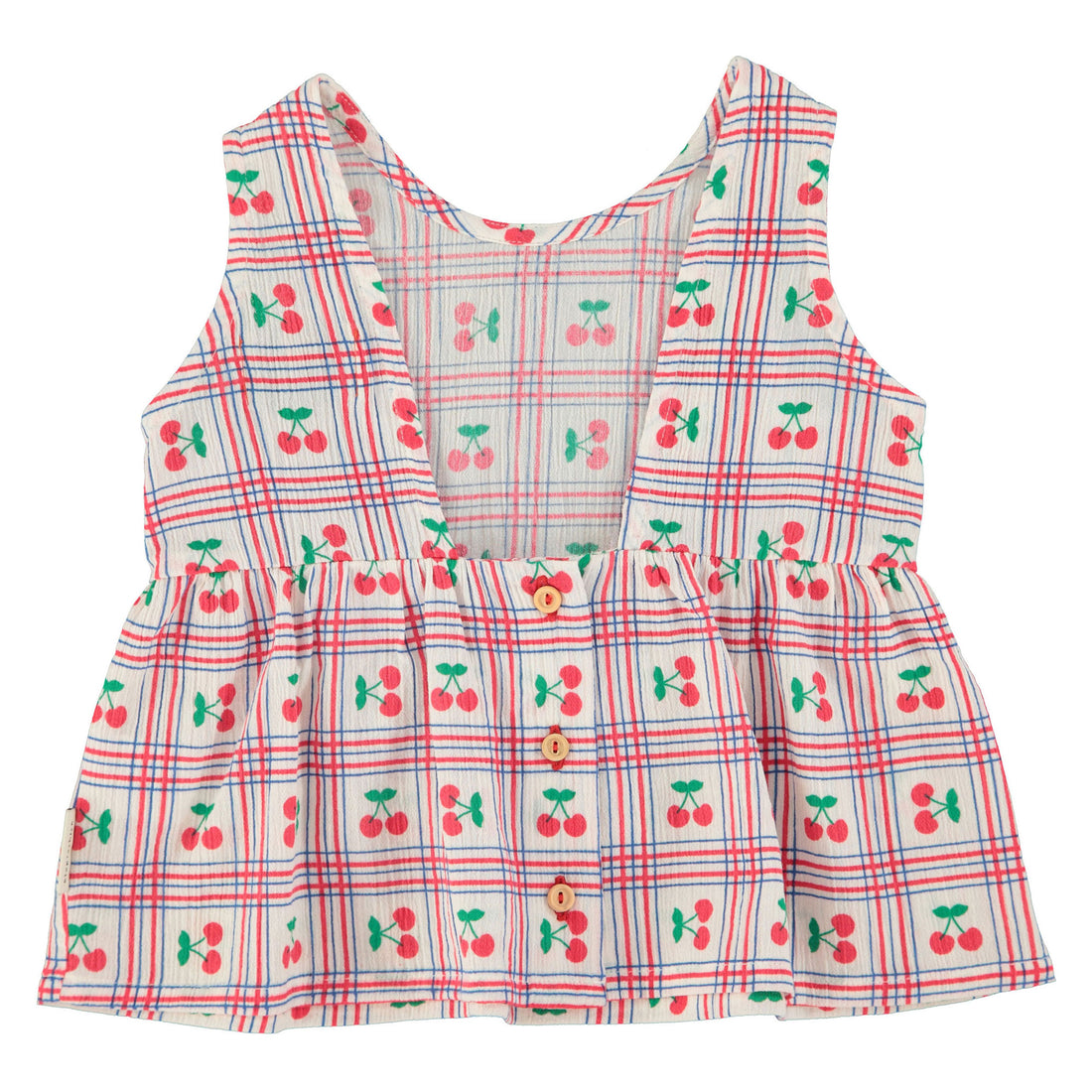 Piupiuchick Ecru Cherries All Over Top